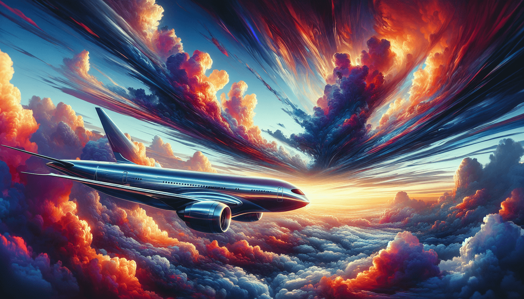 Futuristic airplane in Aviator